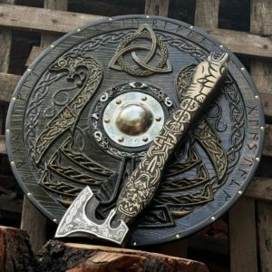 Norse Valknut Axe with Sheild