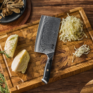 Damascus Cleaver Knife, Black beautiful Handle